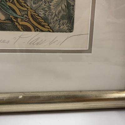 Custom Framed Limited Edition Lithograph, Signed