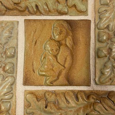 Kim Lima Signed Ceramic Relief Tile
