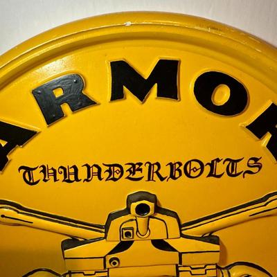 68th Armor Thunderbolts Custom Plaster Plaque - HEAVY