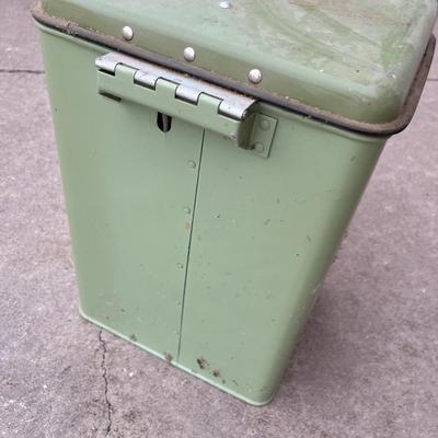 Green Trash Can