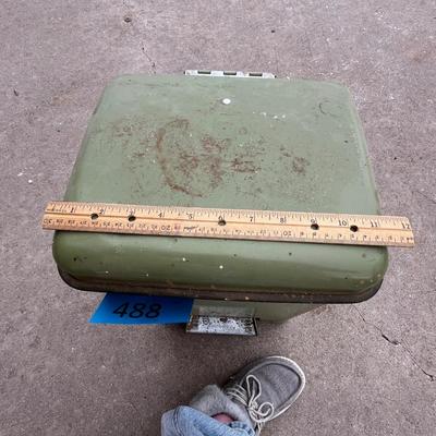 Green Trash Can