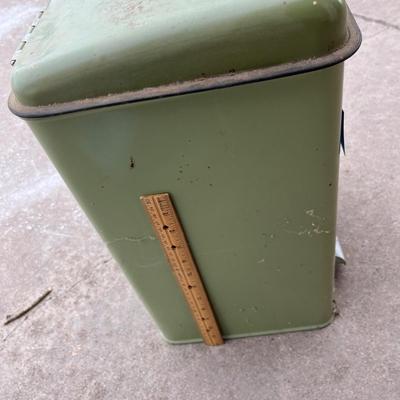 Green Trash Can