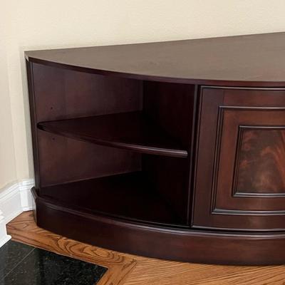 RIVERSIDE FURNITURE ~ Affinity ~ Dark Cherry Inlaid TV Curved Console