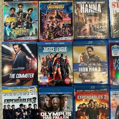 Lot 107 collection of a variety of Blu-ray movies