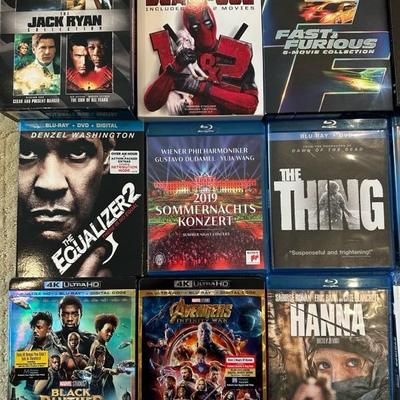 Lot 107 collection of a variety of Blu-ray movies