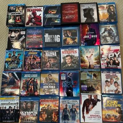 Lot 107 collection of a variety of Blu-ray movies