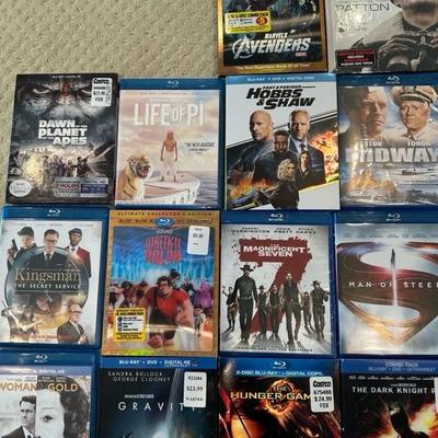 Lot 109 a collection of various Blu-ray movies
