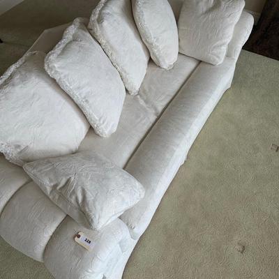 Lot 115 white sofa by Sherrill Furniture