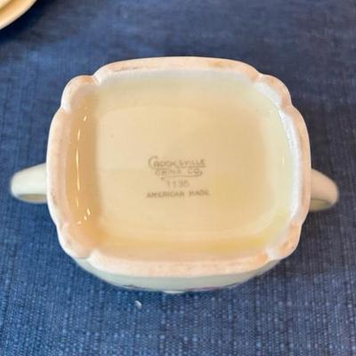 Lot 125 Misc pottery vases , crooksville china co. dishes kitchen items