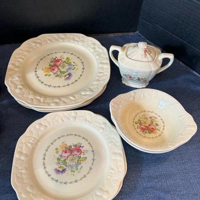 Lot 125 Misc pottery vases , crooksville china co. dishes kitchen items
