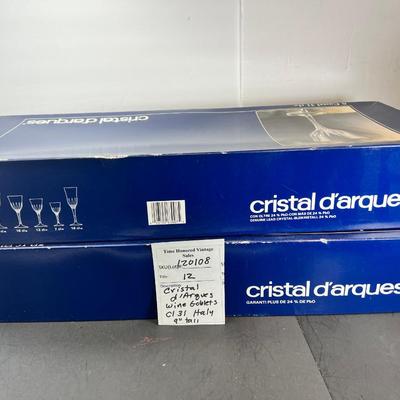 Cristal D'Arques 12 Villeneuve 31 CL Lead Crystal Gobblers MIB