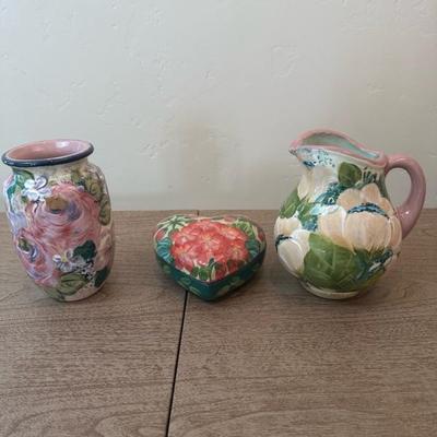 Lot 155 Lesal Ceramics Hand Painted in California