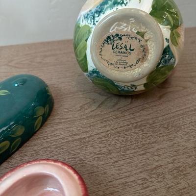 Lot 155 Lesal Ceramics Hand Painted in California