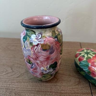 Lot 155 Lesal Ceramics Hand Painted in California