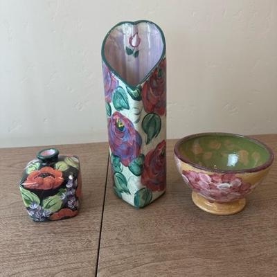 Lot 156 Lesal Ceramics Hand Painted in California