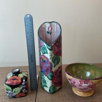 Lot 156 Lesal Ceramics Hand Painted in California