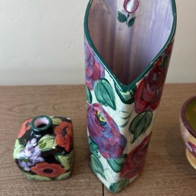Lot 156 Lesal Ceramics Hand Painted in California