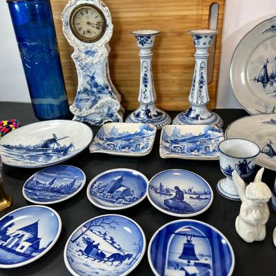 Delft Blue clock, Copenhagen plates