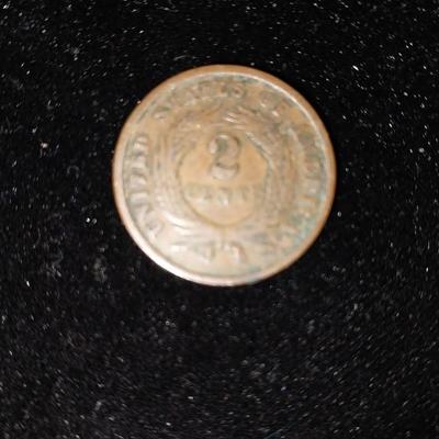 1865 TWO CENT COIN