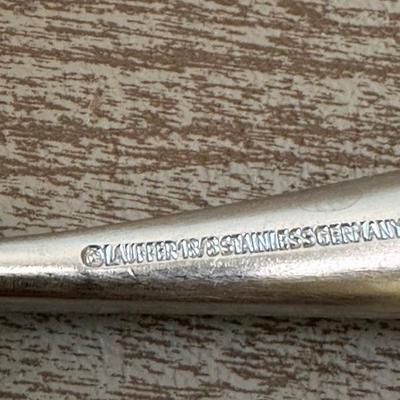 Lot 169 Lauffer Stainless Steel Flatware in wood chest