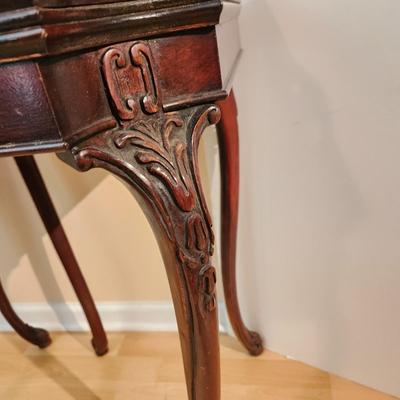 Pair Vintage Solid Wood Side Tables 20x20x28H