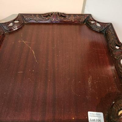 Pair Vintage Solid Wood Side Tables 20x20x28H