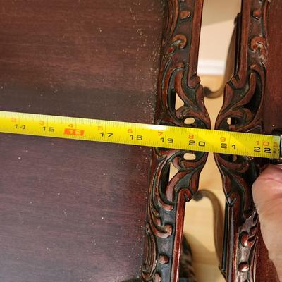 Pair Vintage Solid Wood Side Tables 20x20x28H