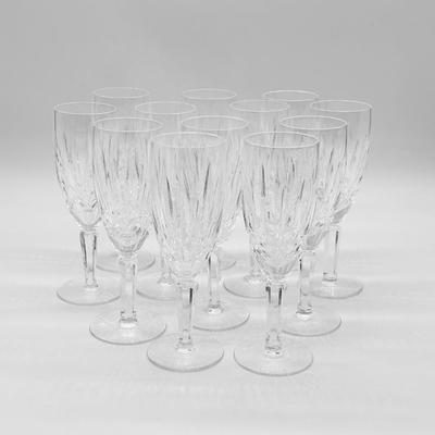 WATERFORD ~ Kildare ~ Twelve (12) Crystal Fluted Champagne Glasses ~ Mint