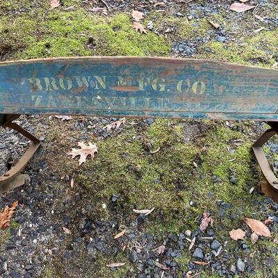 LOT 170G: Antique Buckboard Wagon Seat - Brown Mfg. Co. - Zanesville, Ohio