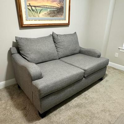 AFD ~ Oversized Grey Upholstered Love Seat