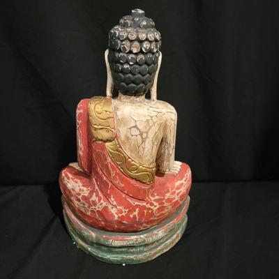 Burmese Buddha and Hindu Woman Wood Carvings (D-DW)