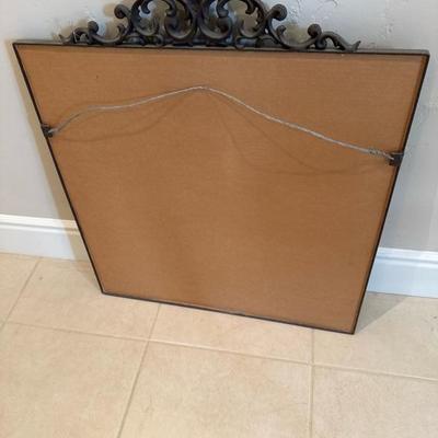 Lot 178 Decorative mirror with metal frame