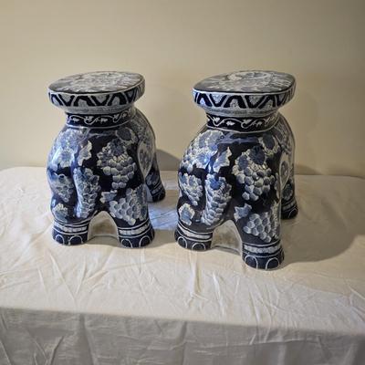 Hand Painted Ceramic Elephant Plant Stands (D-JS)