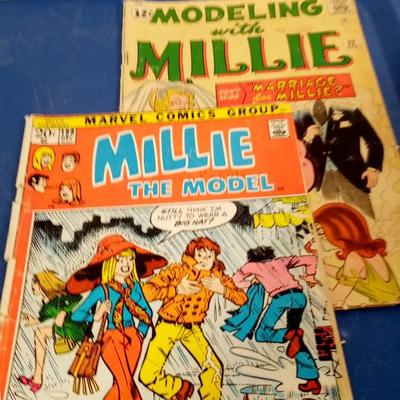 LOT 102 TWO MODELING WITH MILLIE COMIC BOOKS