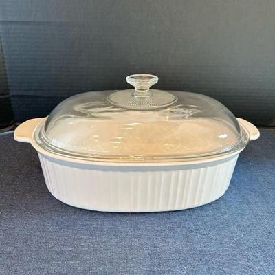 Lot 190 Corning Ware French white oval casserole/roaster