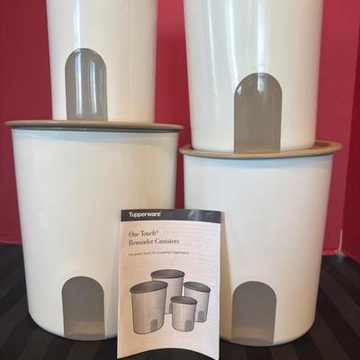 Lot 191 Tupperware Reminder canisters set of 4