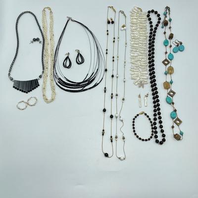 Eight Jewelry Sets: Turquoise, Pearl and More (B1-SS)