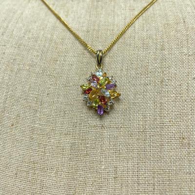 Swarovski Multicolored Necklace and Earring Set (B1-SS)