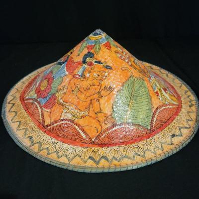 West African Fulani Hat and Two Chinese Rattan Hats (D-DW)