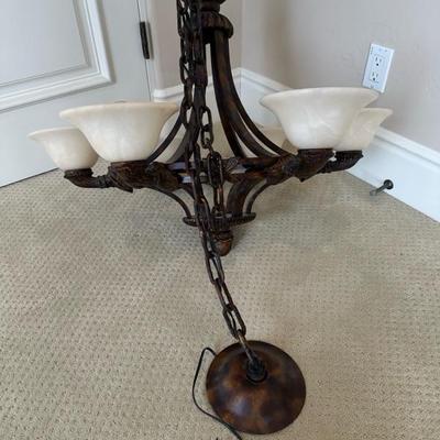 Lot 213 metal chandelier