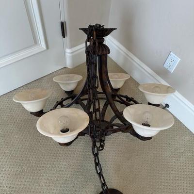 Lot 213 metal chandelier