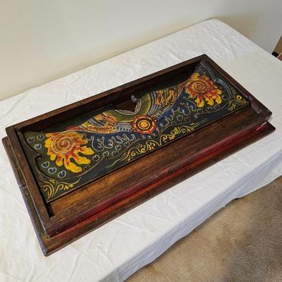 Hand Painted/Carved Folding Prayer Table (D-JS)