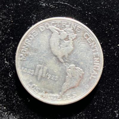 1923 S JAMES MONROE QUINCY ADAMS Silver Half Dollar Coin