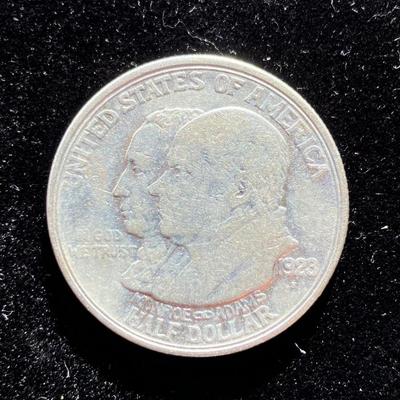 1923 S JAMES MONROE QUINCY ADAMS Silver Half Dollar Coin