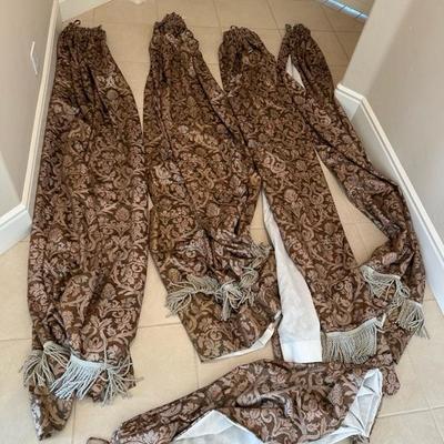 Lot 222 for curtain related items approximately 100 inches long
