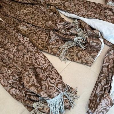 Lot 222 for curtain related items approximately 100 inches long
