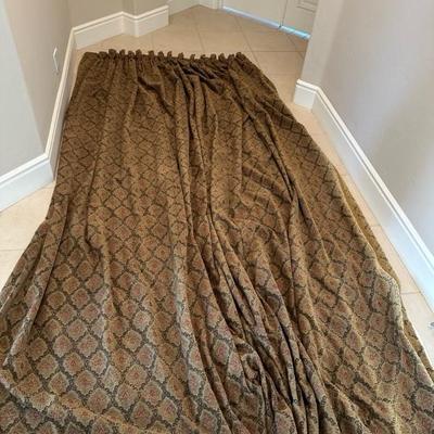 Lot 223 two heavy custom-made curtain panels