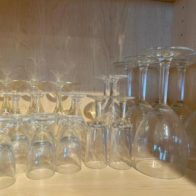 Lot 205 Barware variety of glasses