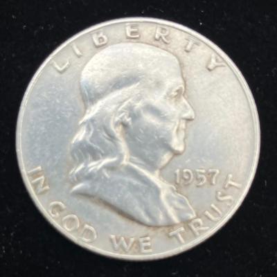 1957 D Franklin Half Dollar