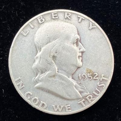 1952 D Franklin Half Dollar Silver Coin